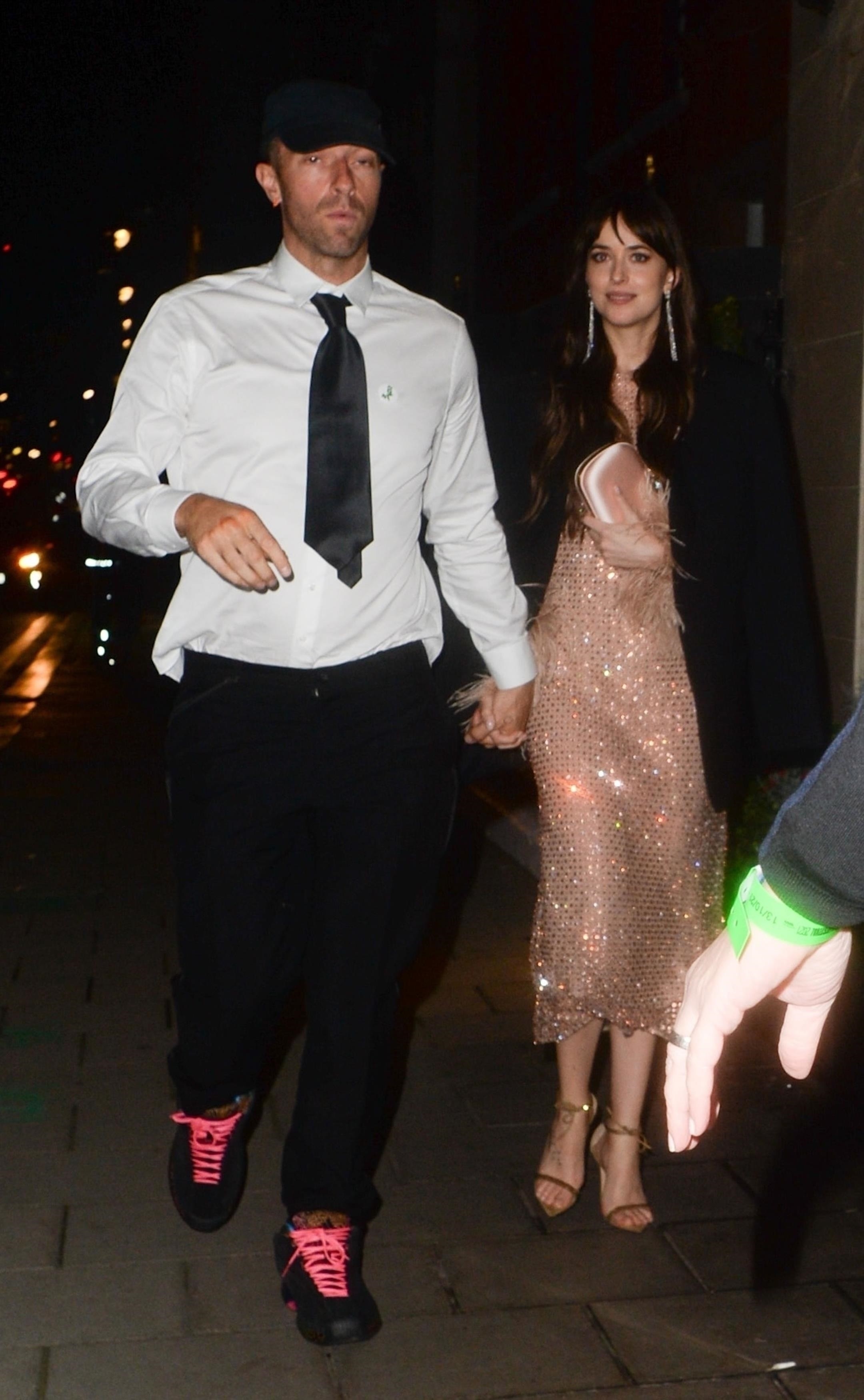 Chris Martin and Dakota Johnson in 2021