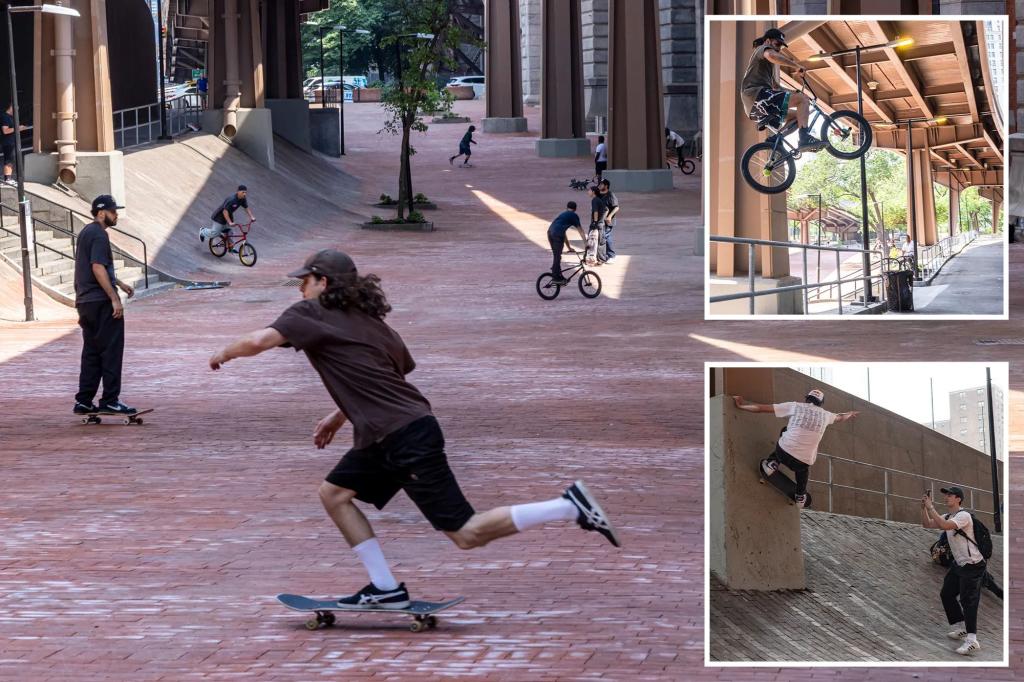 Skateboarding ‘Mecca’ under Brooklyn Bridge reopens after 15 years