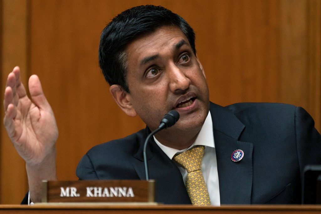 Rep. Ro Khanna speaking at a hearing.