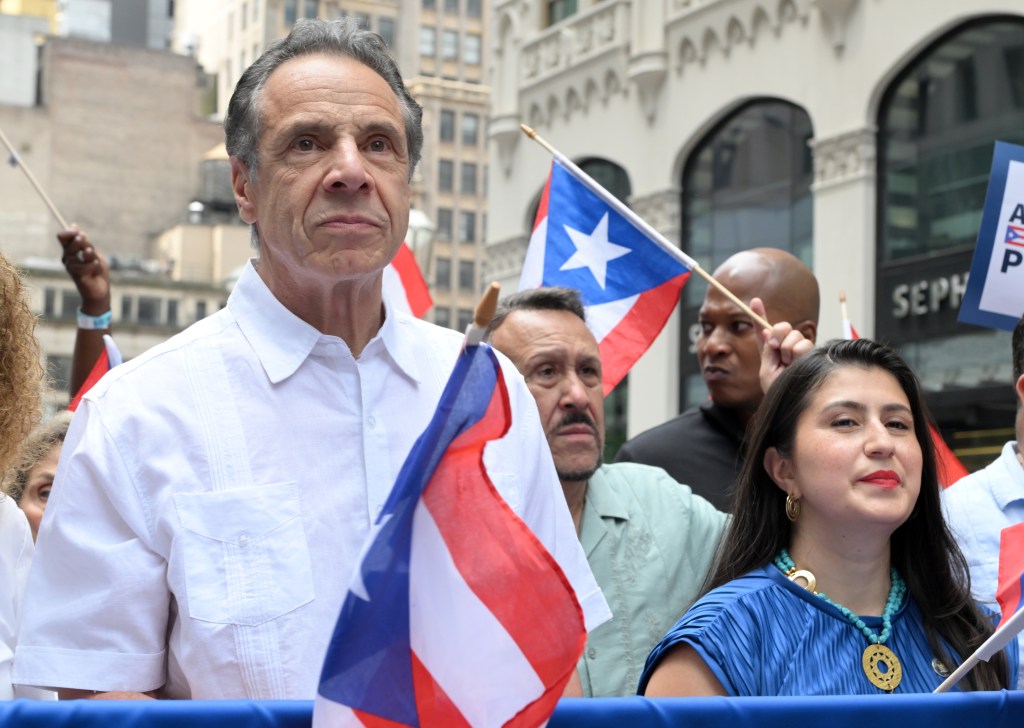 Andrew Cuomo at the Puerto Rican Day Parade in New York City.