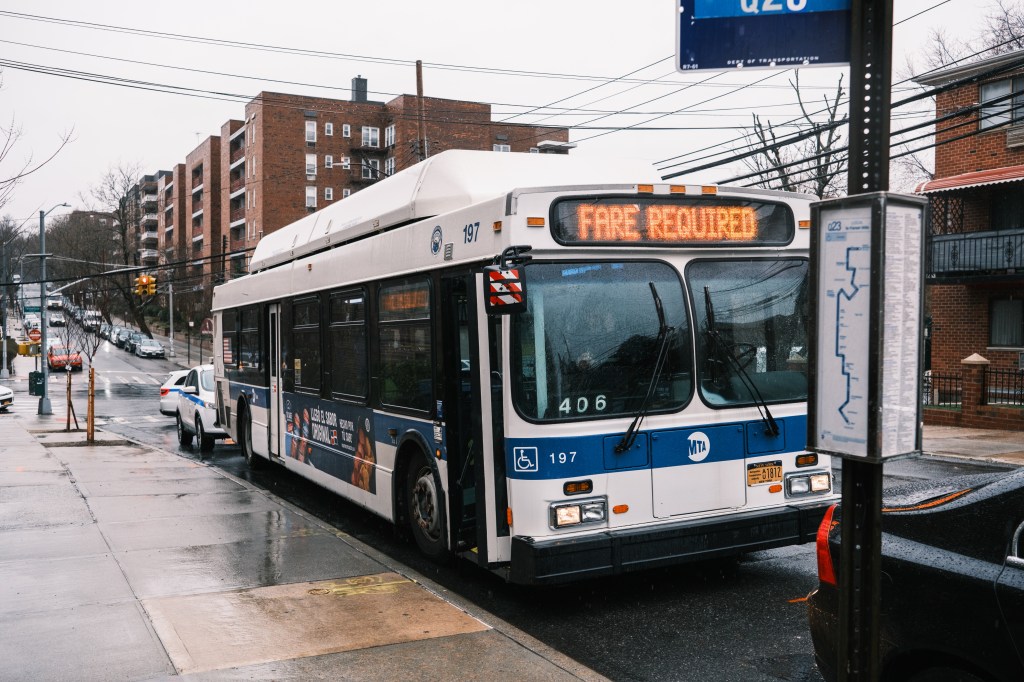MTA bus in Queens, New York.