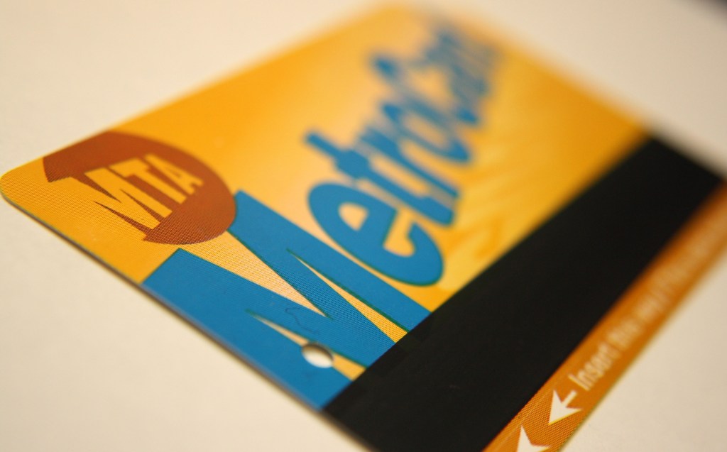 MTA MetroCard with the MTA logo.