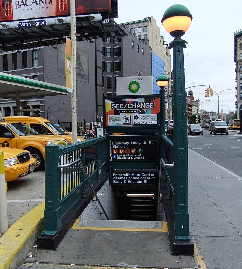 Broadway-Lafayette St subway station entrance.