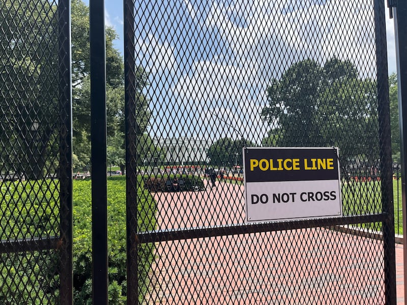 The Secret Service said 18 miles of fencing will be put up for the military parade on Saturday, June 14.