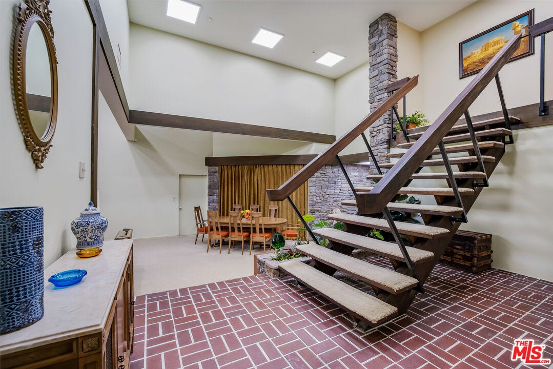 A floating staircase.
