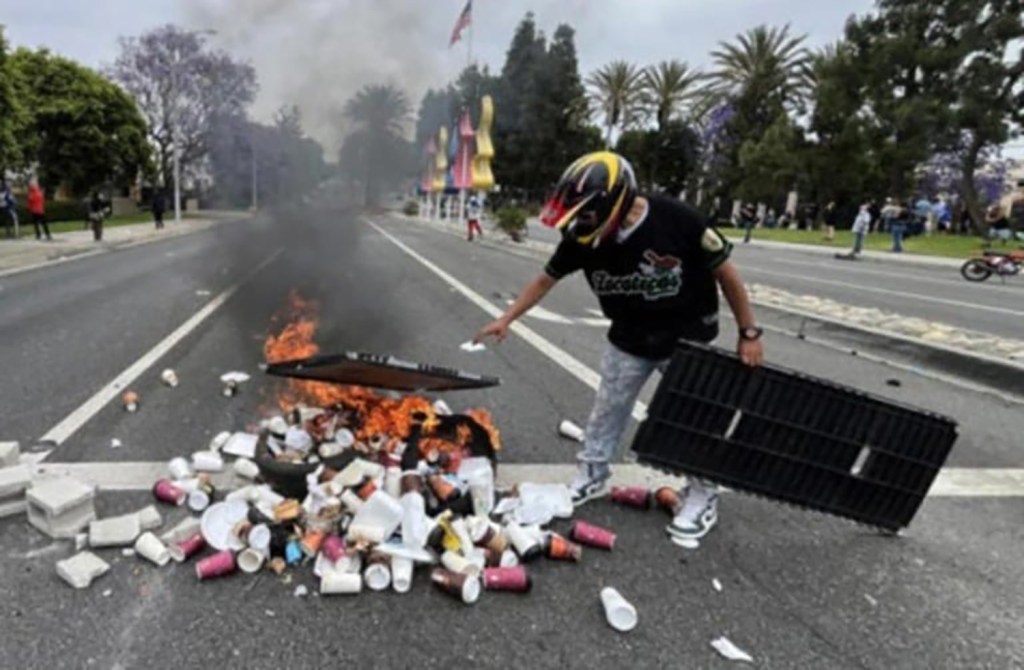 LA riots assault suspect
