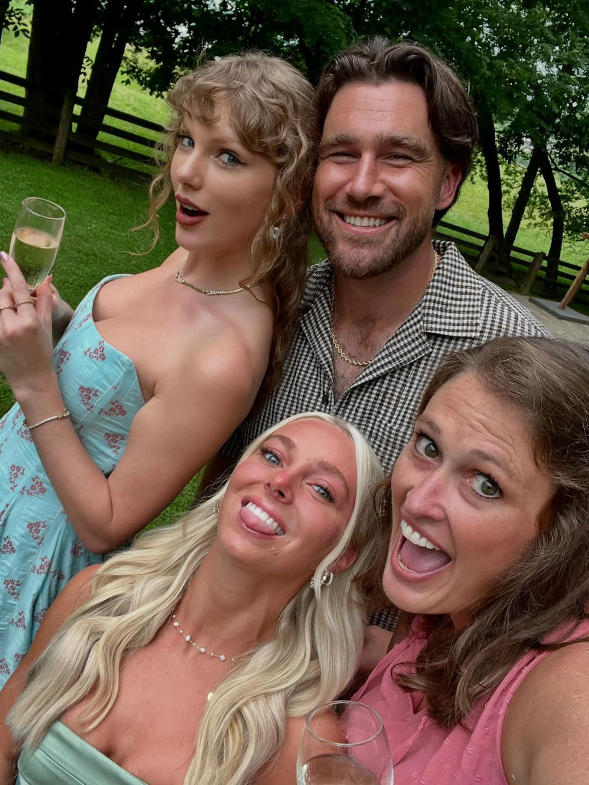 Travis Kelce and Taylor Swift attend a wedding in Tennessee. 
