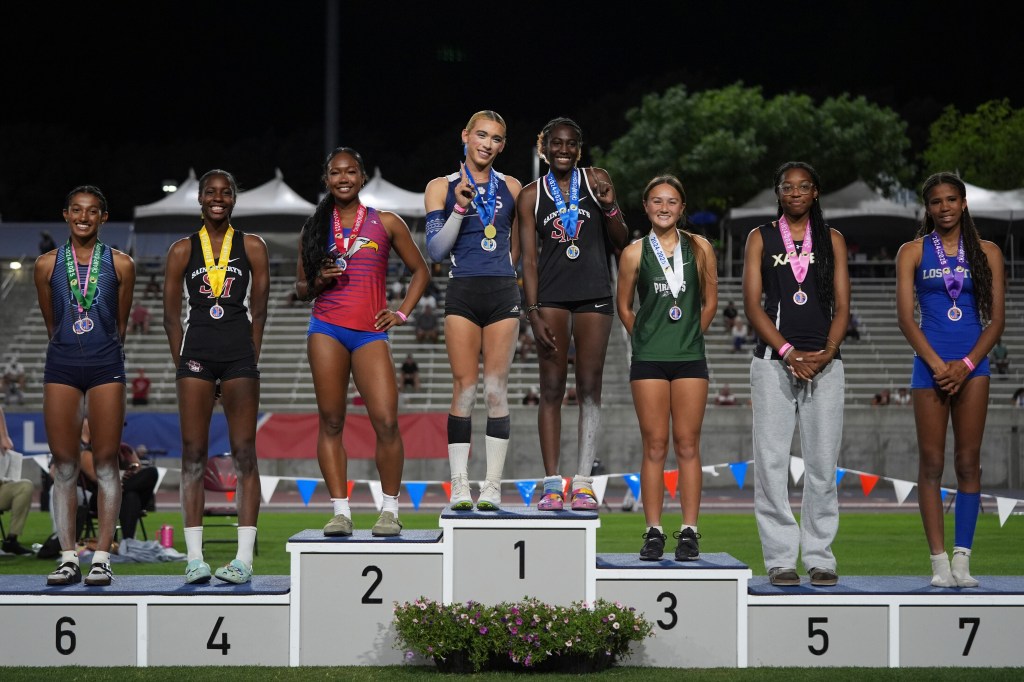 The student-athlete also took home gold for the triple jump, finishing with a final jump of 42 feet and 2 inches, and had to share the podium with Kira Grant Hatcher, who jumped 40 feet 5 inches.