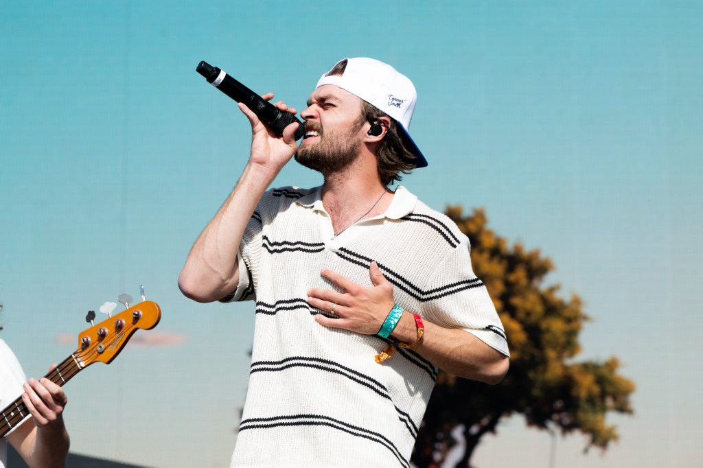 Singer Conner Smith performs on the Palomino stage during day 3 of the Stagecoach Music Festival.
