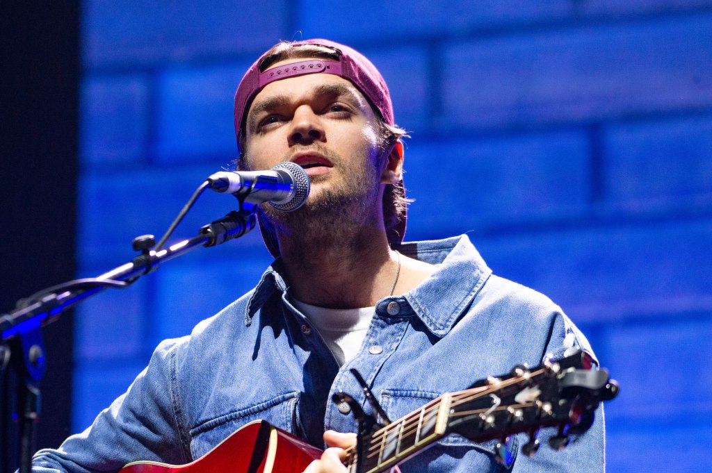 Conner Smith performs on the Arena stage during Day 1 of C2C Country To Country 2024 at The O2 Arena on March 08, 2024 in London, England. 