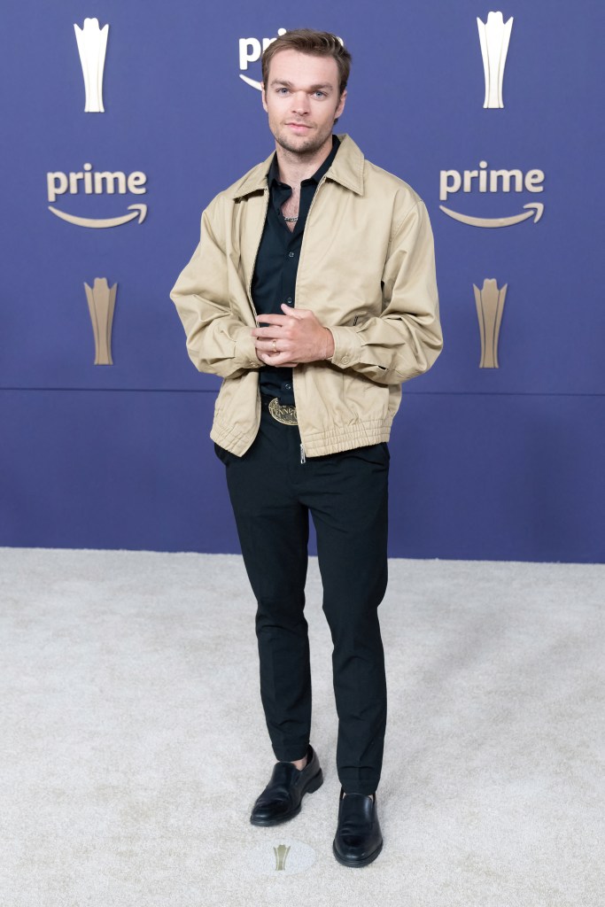 Conner Smith arrives for the 59th Academy of Country Music awards.