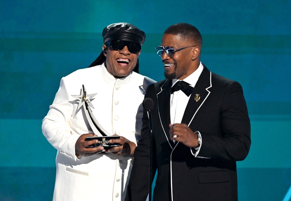 Stevie Wonder and Jamie Foxx at BET Awards 2025 Monday