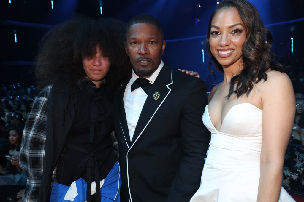 Jamie Foxx at BET Awards 2025 Monday with daughters