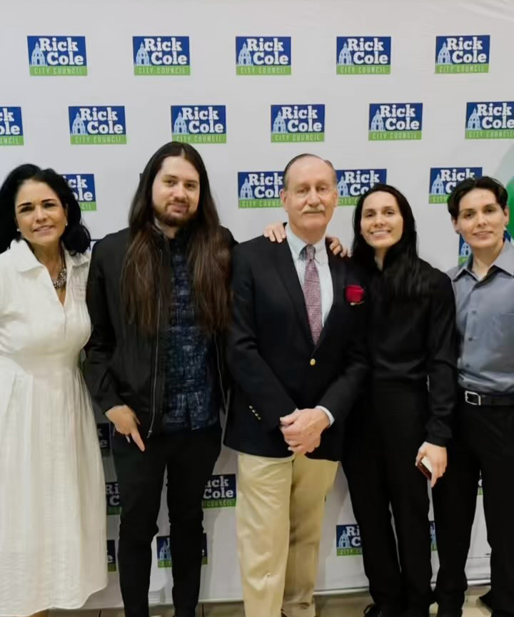 Rick Cole, Pasadena City Councilmember, with his family.