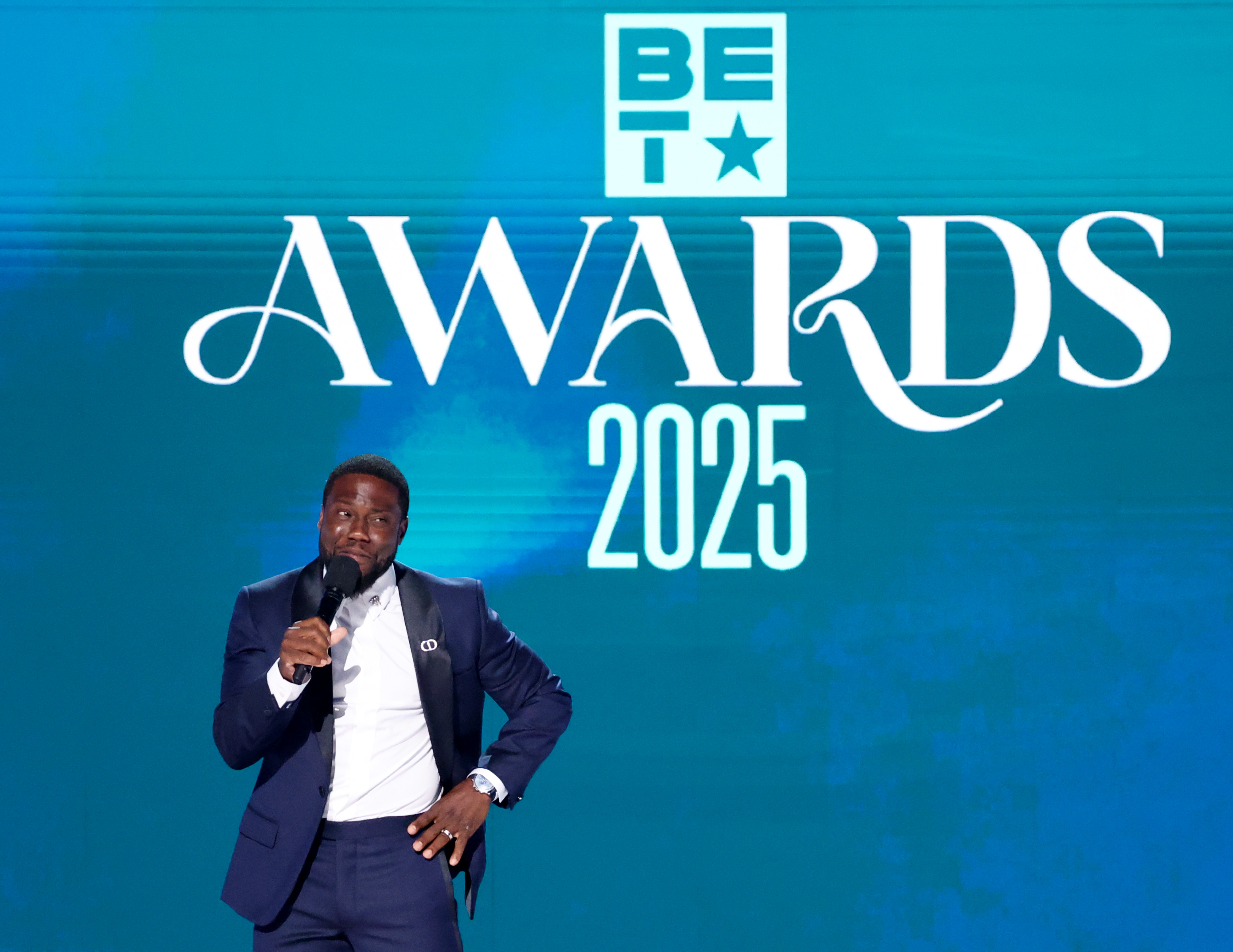 Kevin Hart hosting the BET Awards 2025
