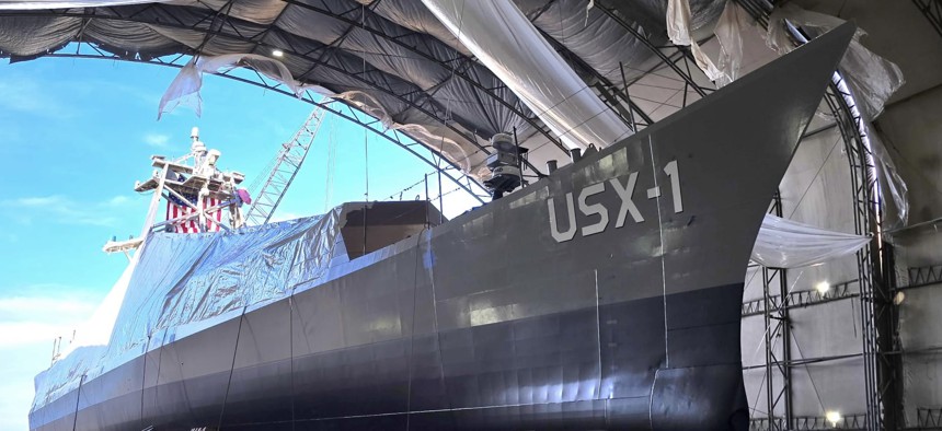 The NOMARS program completed its demonstration vessel, USX-1 Defiant, in February.