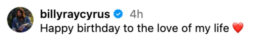 Billy Ray Cyrus Instagram caption