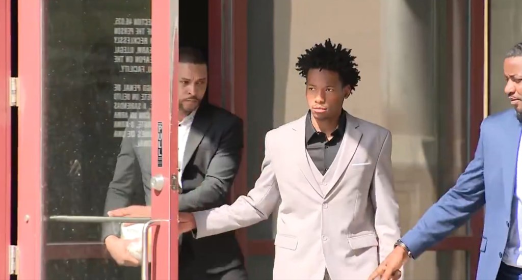 Suspected murderer Karmelo Anthony leaves jail after being released on $250,000 bond on April 14, 2025.