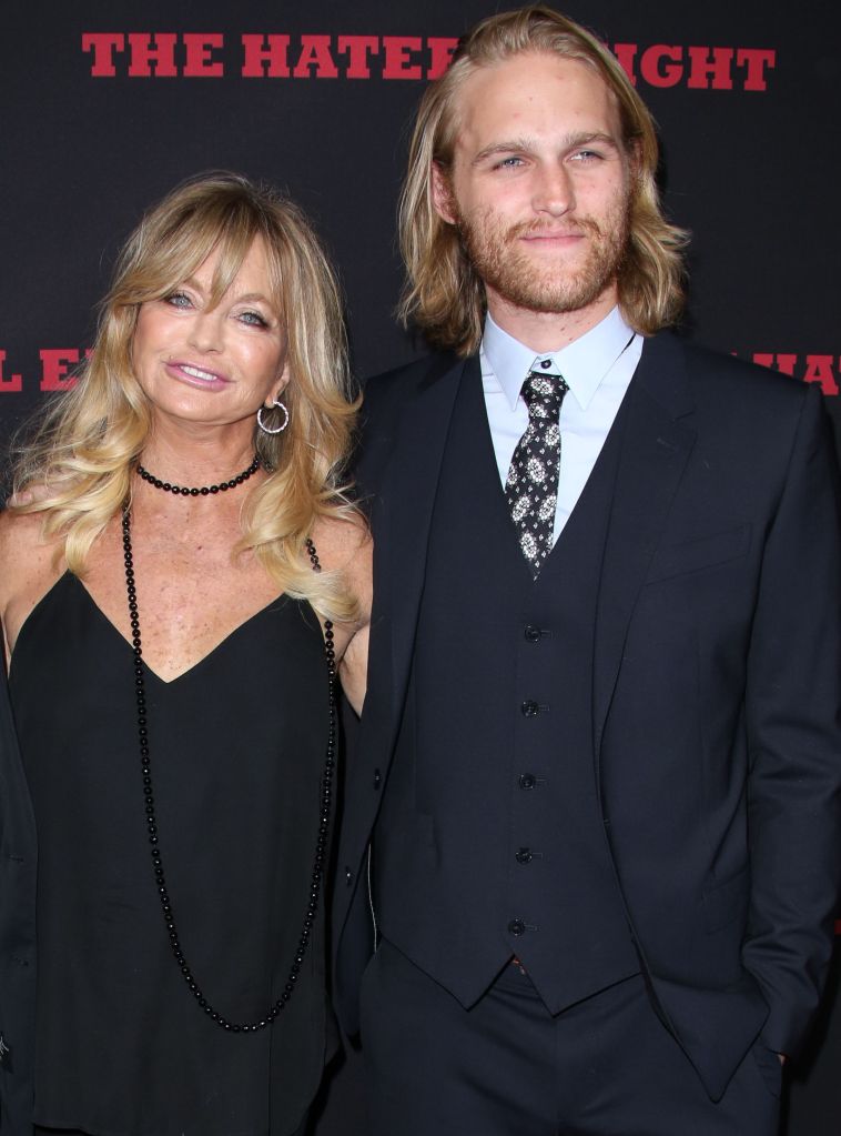 Wyatt Russell with his mom, actress Goldie Hawn.