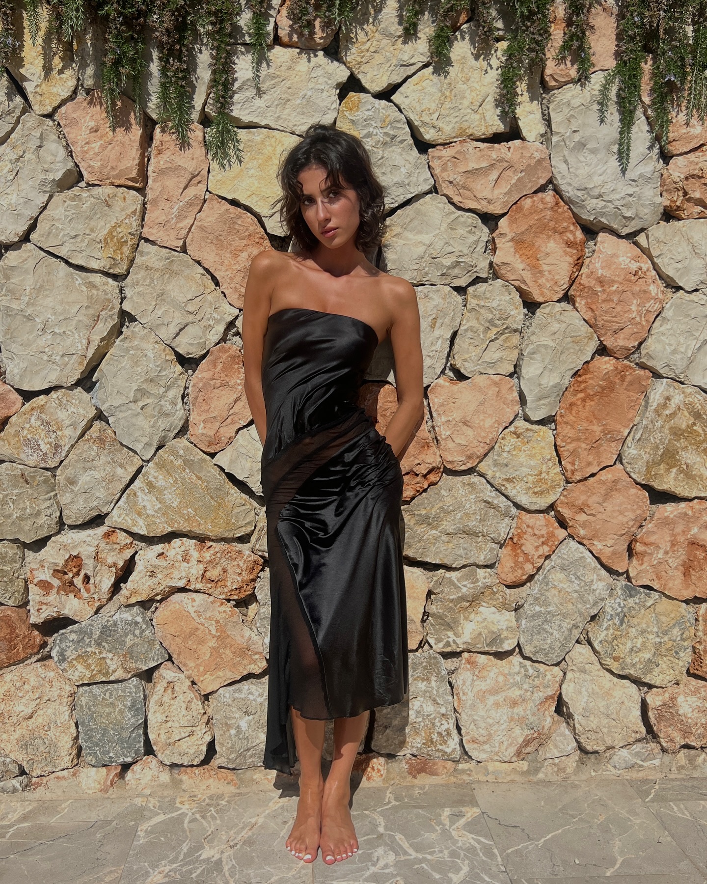 Angelina Censori poses for a photo in Mallorca.