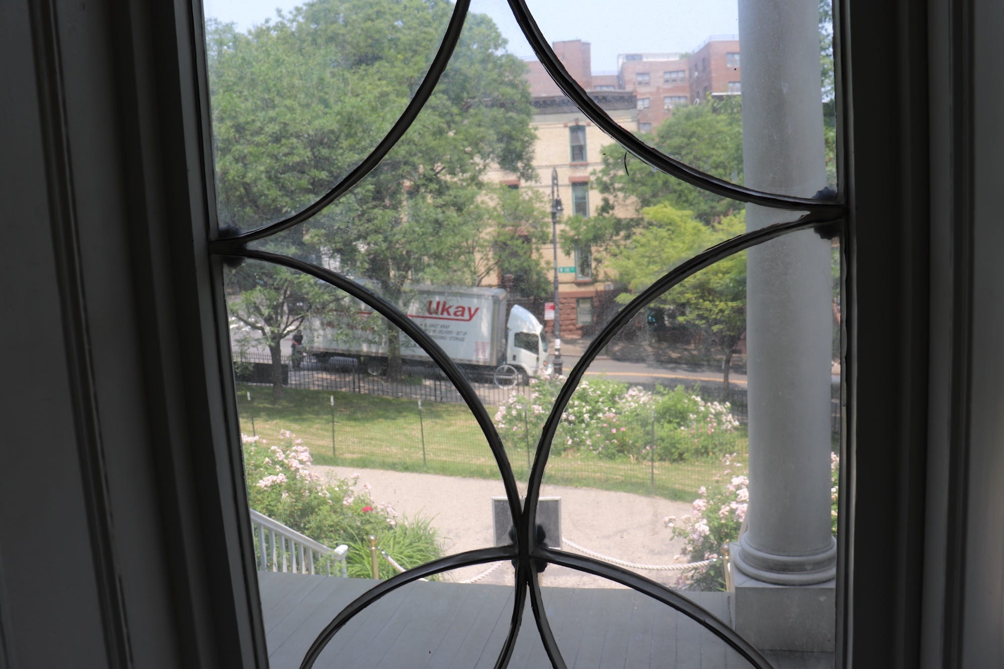 The view from inside Hamilton Grange.