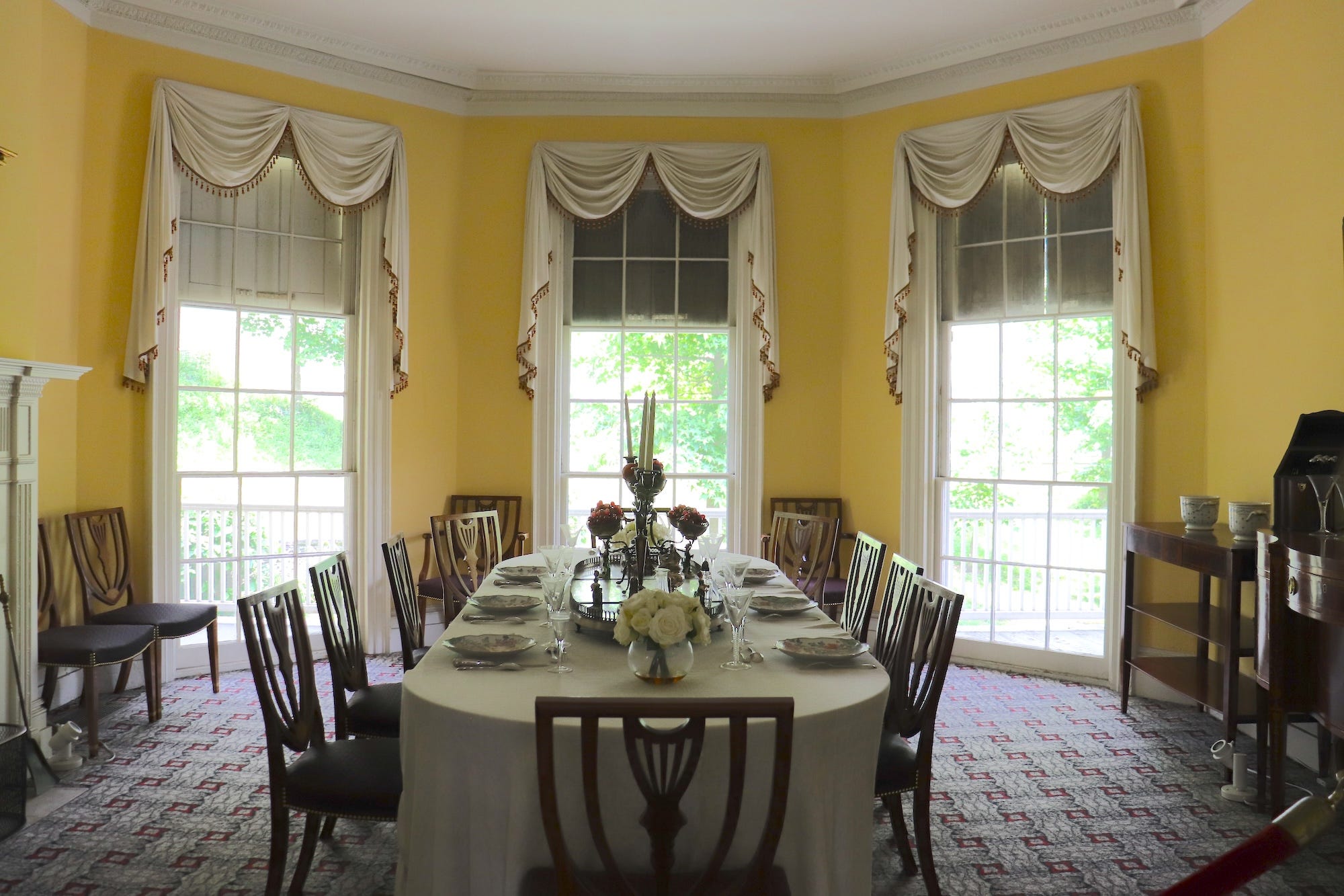 The dining room at Hamilton Grange.