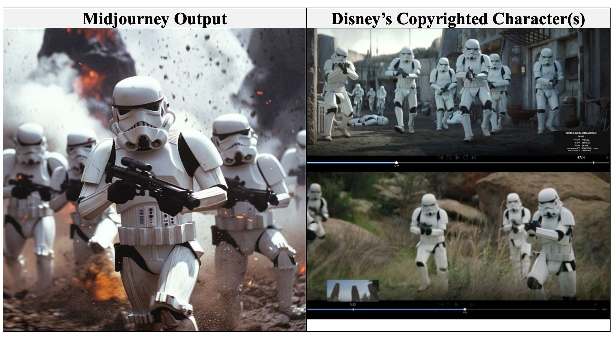 Image from Disney and Universal vs Midjourney