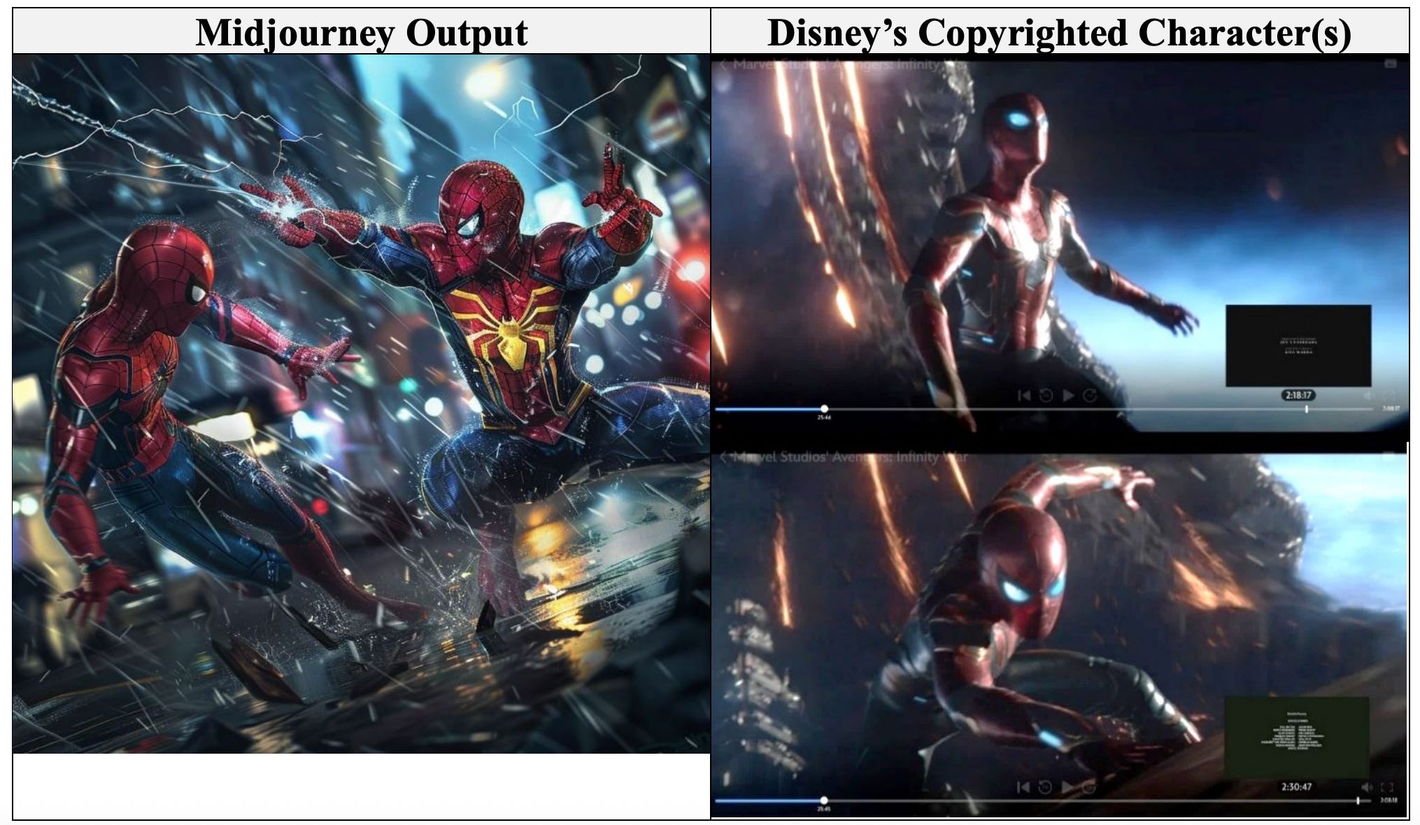 Screenshot from Disney and Universal vs Midjourney lawsuit