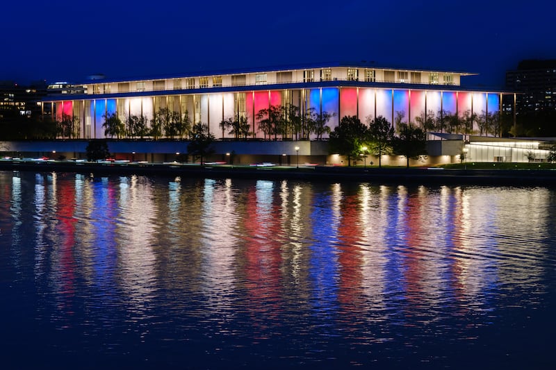 Trump is making his first visit to the Kennedy Center to watch Les Miserables.