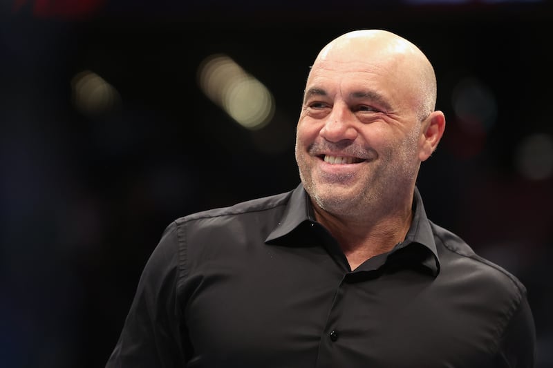 Joe Rogan during UFC 274 at Footprint Center on May 07, 2022 in Phoenix, Arizona.