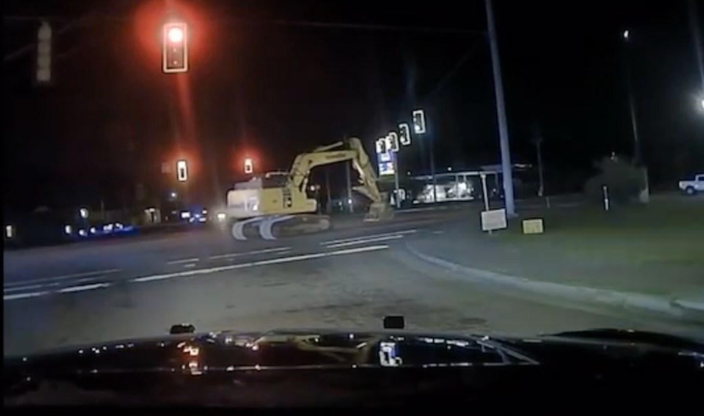 Police in South Carolina engaged in a not-so-hot pursuit as they chased a tractor excavator down a main highway for more than an hour at the speed an average adult walks.