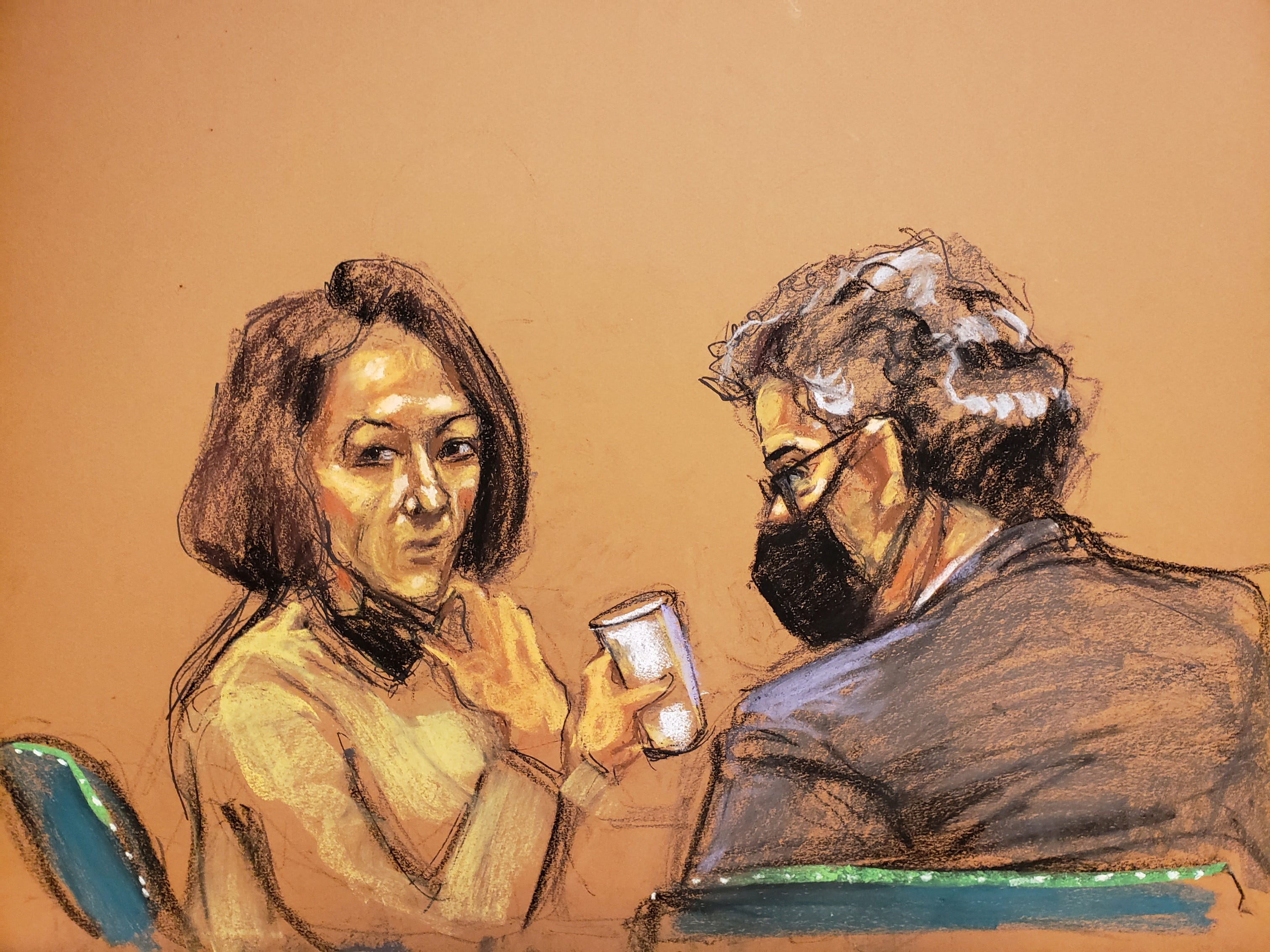 Ghislaine Maxwell trial illustration