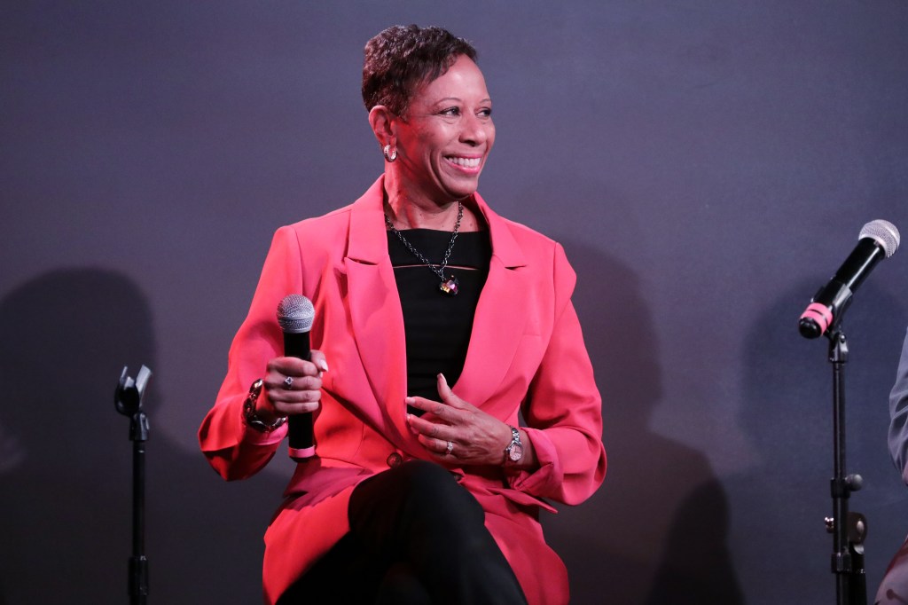 Adrienne Adams at a mayoral forum.