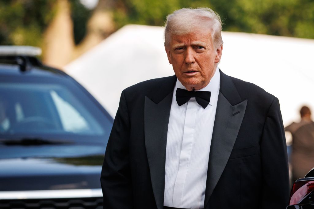 President Trump in tuxedo at the Kennedy Center.