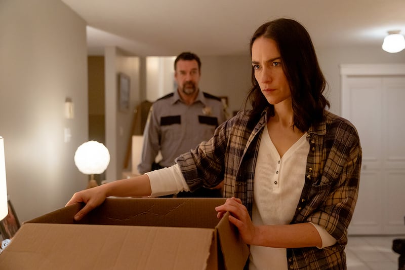 David James Elliott as Wayne Cypress and Melanie Scrofano as Dana Cypress.