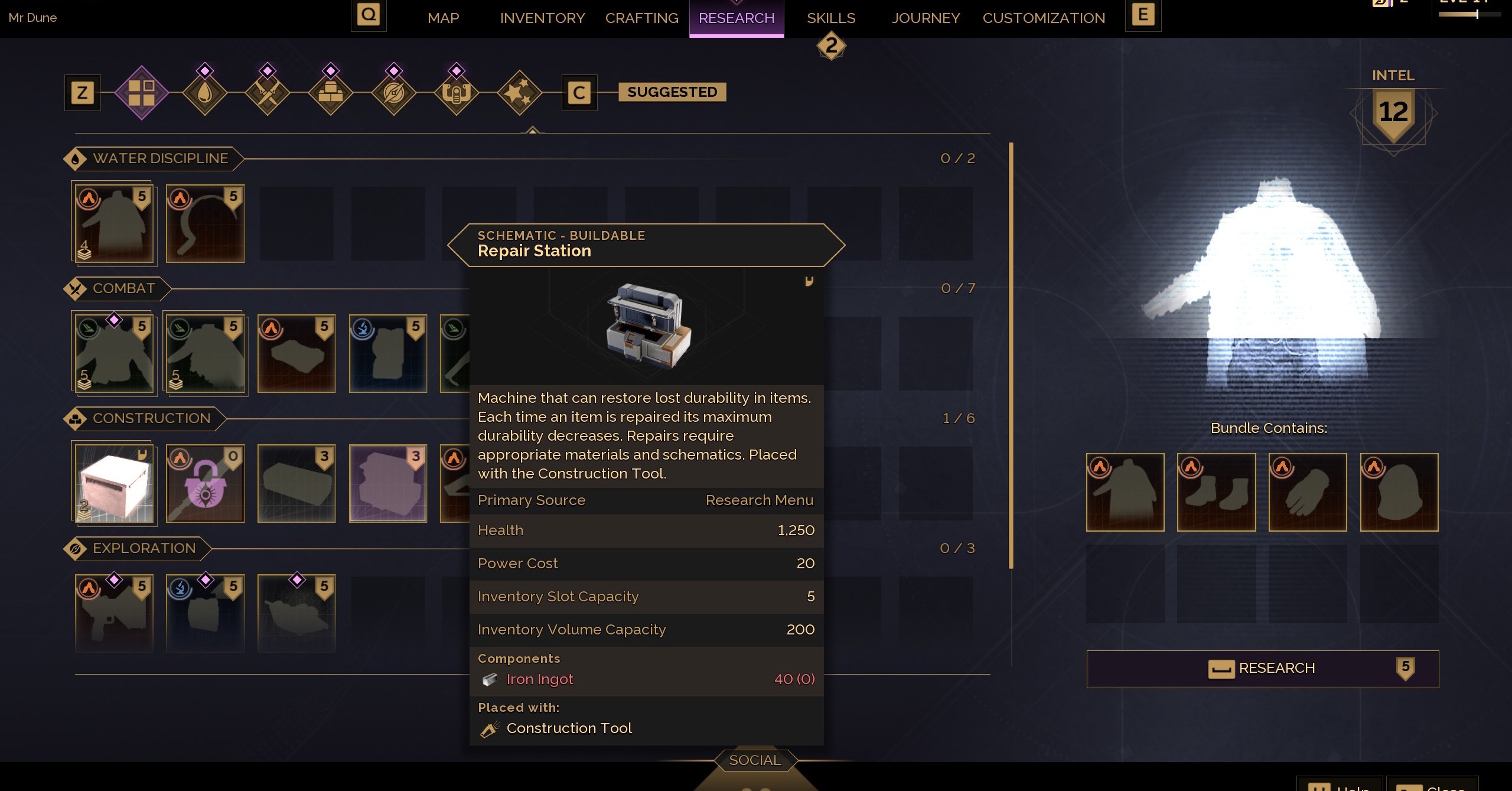 An image of Dune Awakening’s repair machine