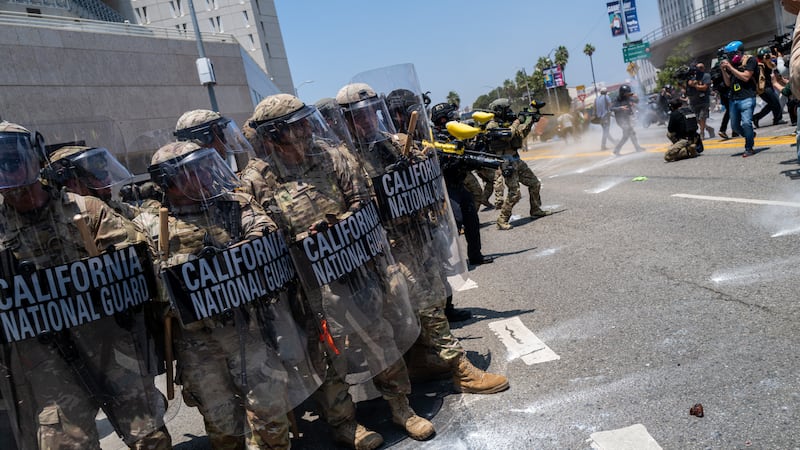 Tensions ran high between protesters and law enforcement after Trump federalized the National Guard, ignoring pleas from local leaders to deescalate.