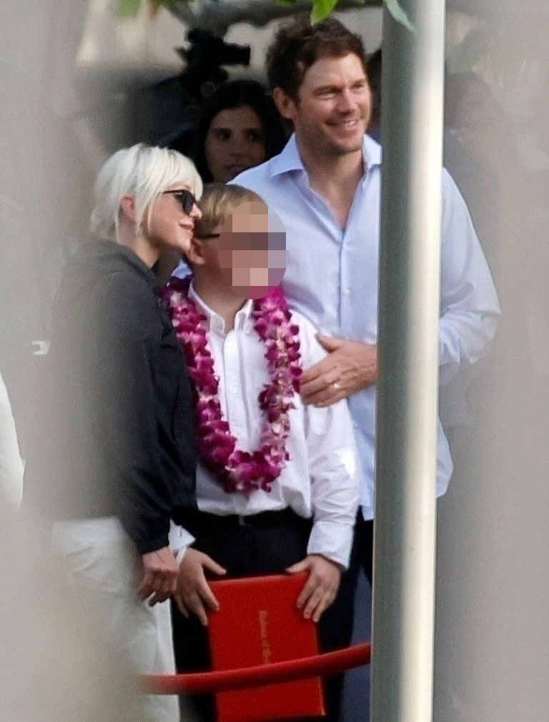 Anna Faris and Chris Pratt at their son Jack's 6th grade graduation in LA in June 2025