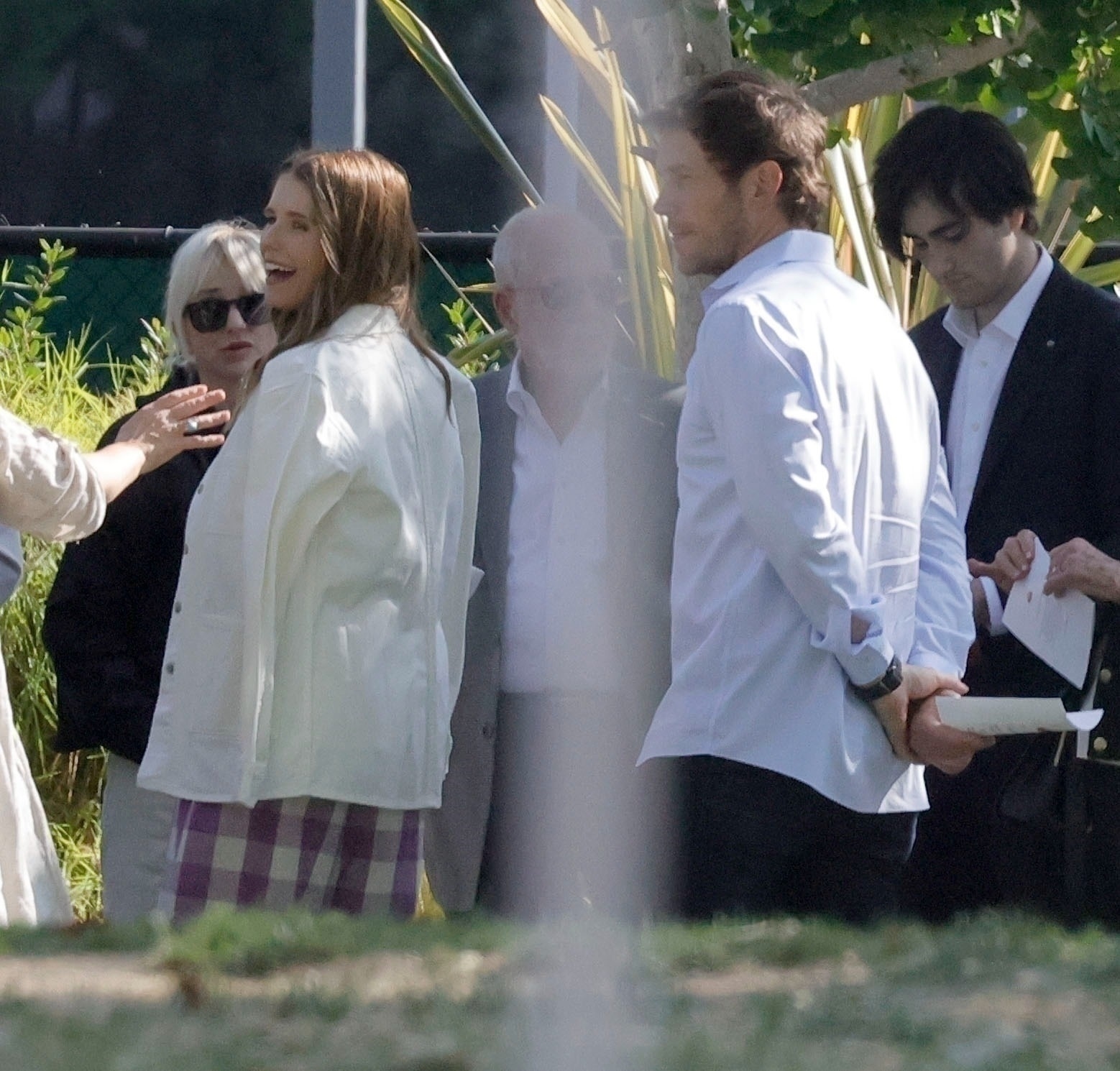 Katharine Schwarzenegger, Anna Faris and Chris Pratt at their son Jack's 6th grade graduation in LA in June 2025