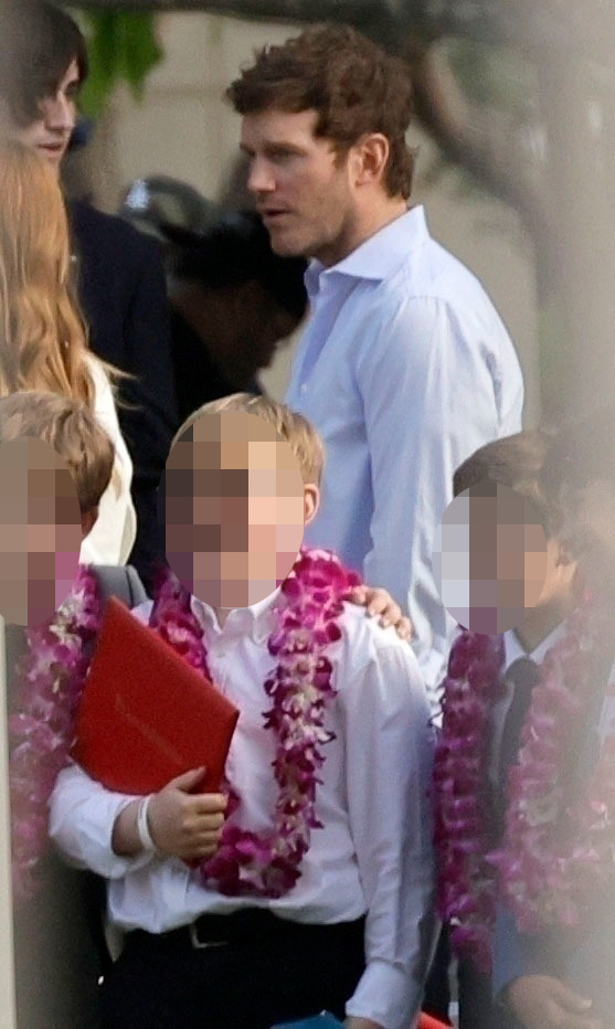 Chris Pratt at his son Jack's 6th grade graduation in LA in June 2025