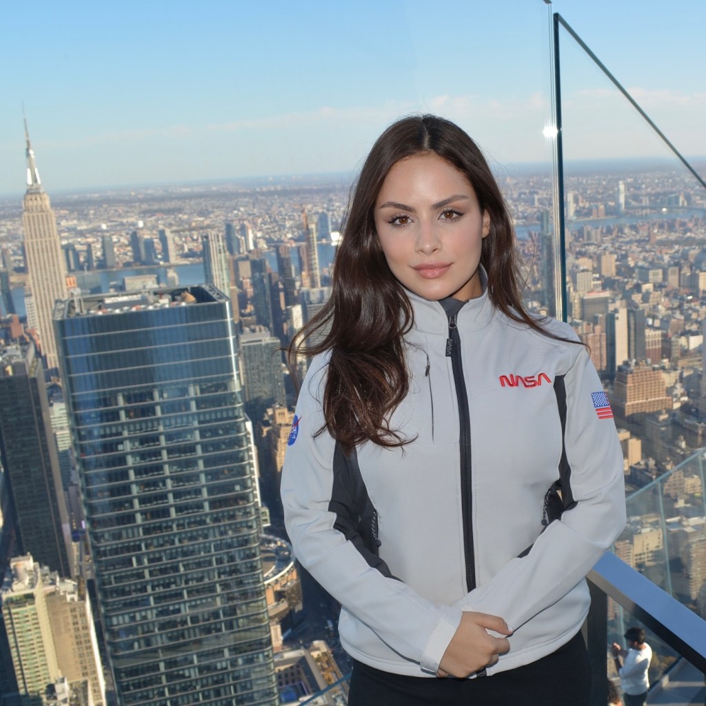 Peixoto wears a NASA jacket during a photo shoot in NYC she used to announce her acceptance to the Titans Space program.