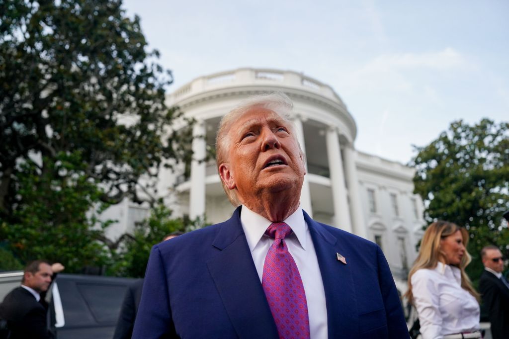 Donald Trump at a Congressional picnic on the White House South Lawn.
