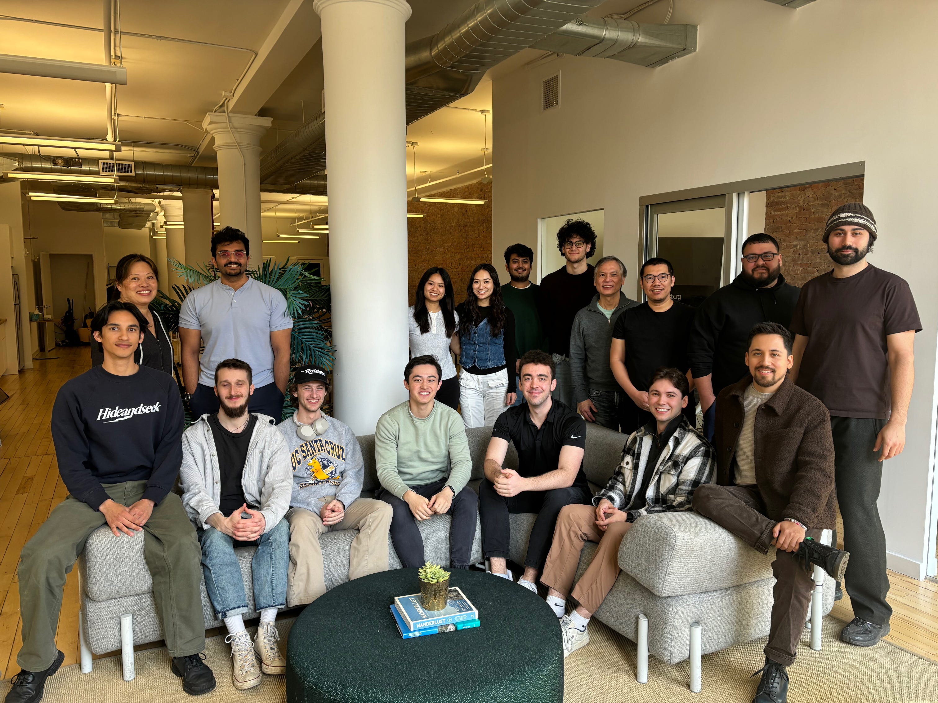 Fizz Social office is in SoHo, New York. PIctured is the staff.
