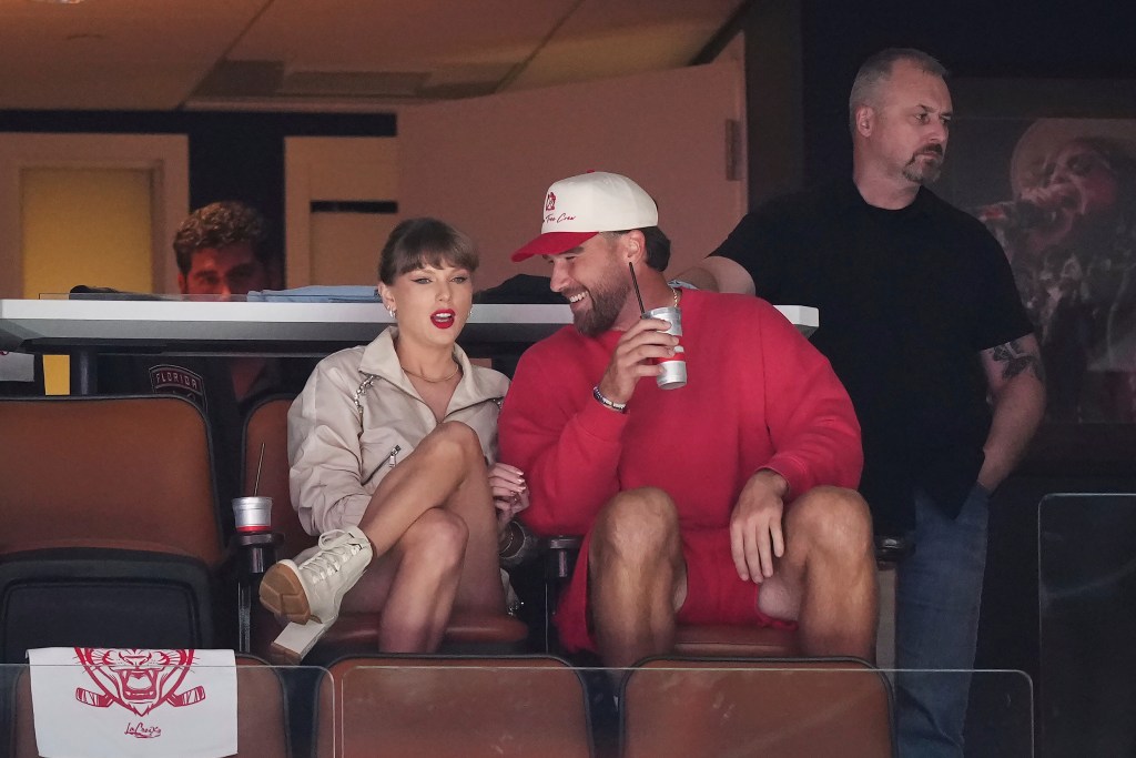 Taylor Swift and Travis Kelce at Thursday's Stanley Cup Finals