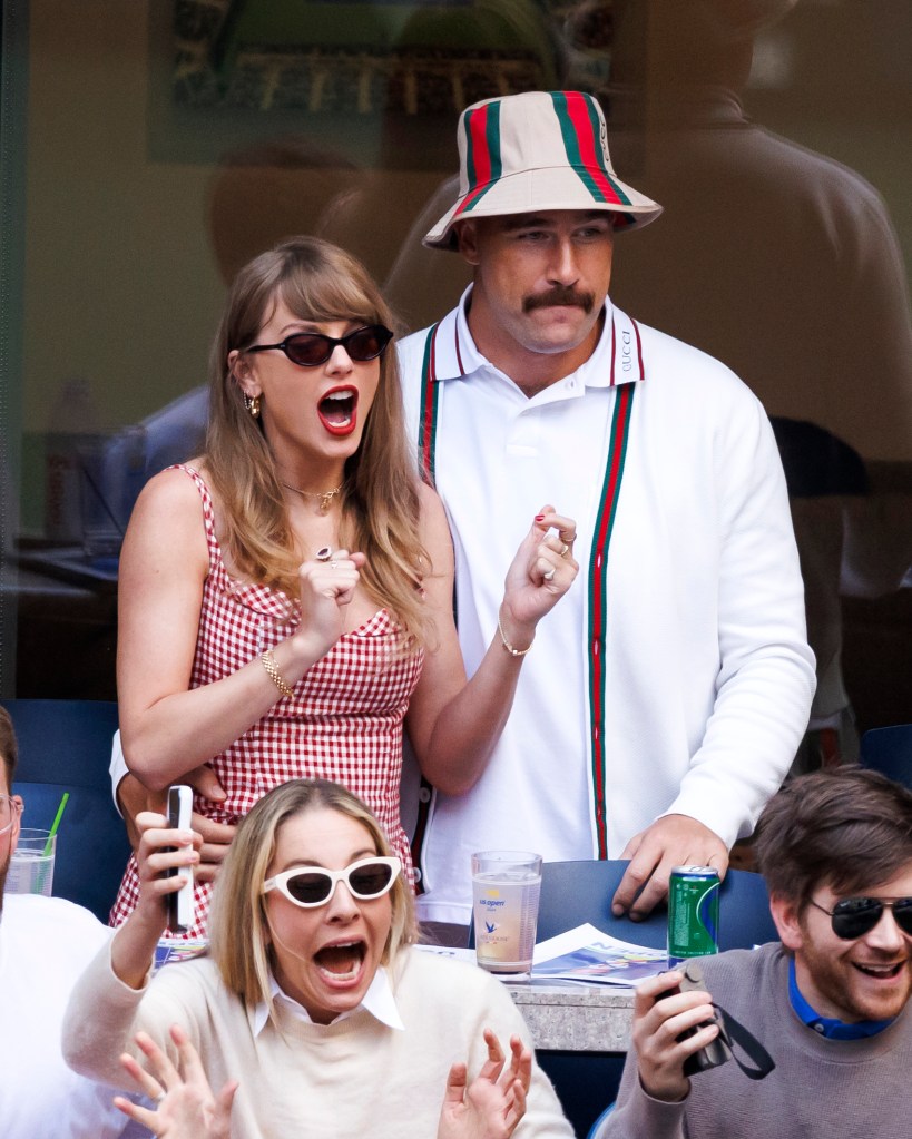 Travis Kelce and Taylor Swift at September 2024 US Open