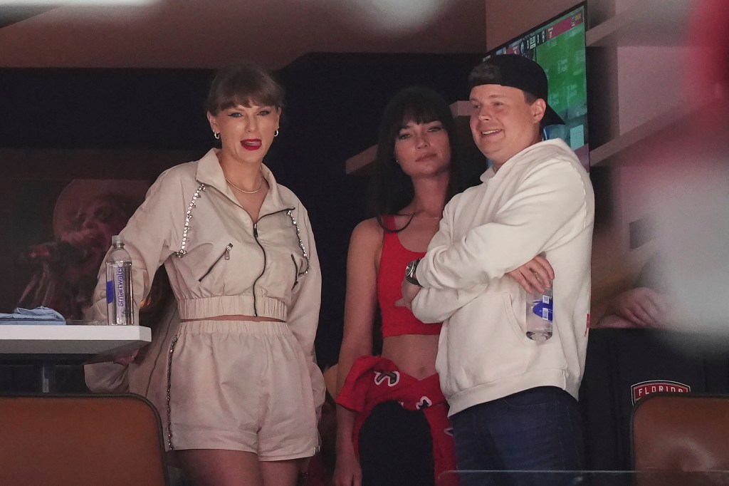 Taylor Swift and Travis Kelce at Thursday's Stanley Cup Finals