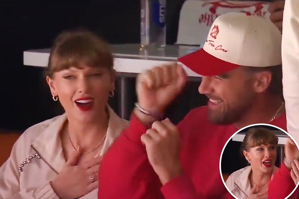 Taylor Swift and Travis Kelce at Thursday's Stanley Cup Finals