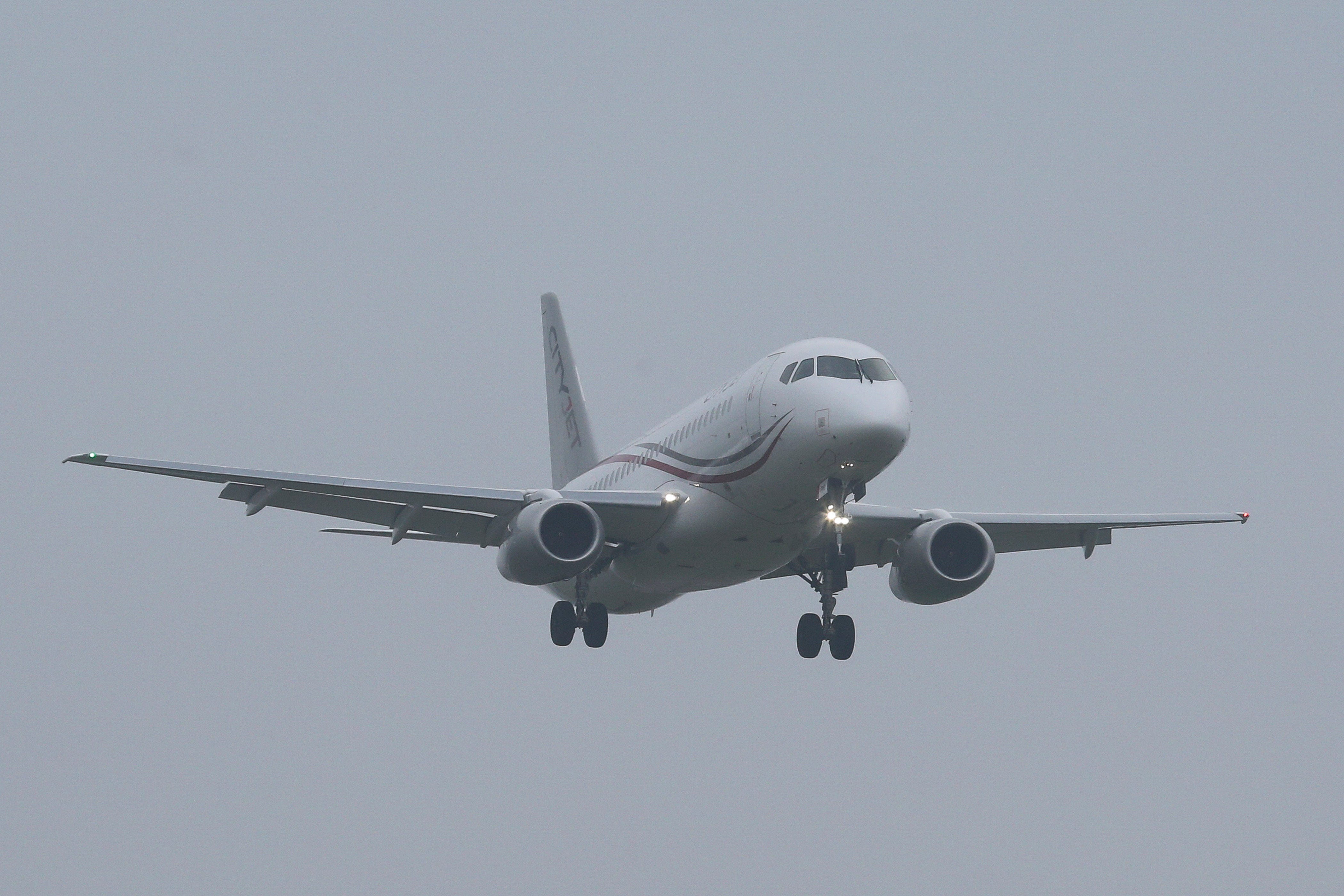 The Sukhoi Superjet 100 owned by CITYJET an Irish airline, leased to Brussels Airlines. Brussels airlines leased 5 of the SSJ100 aircrafts from CITYJET.