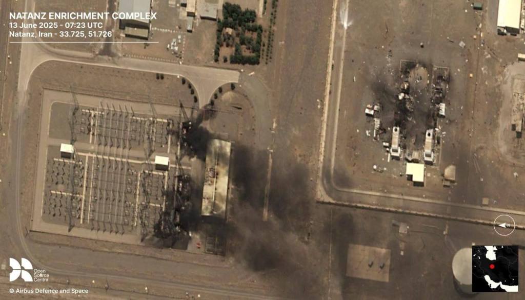 Satellite image of damage at Iran's Natanz Nuclear Facility.