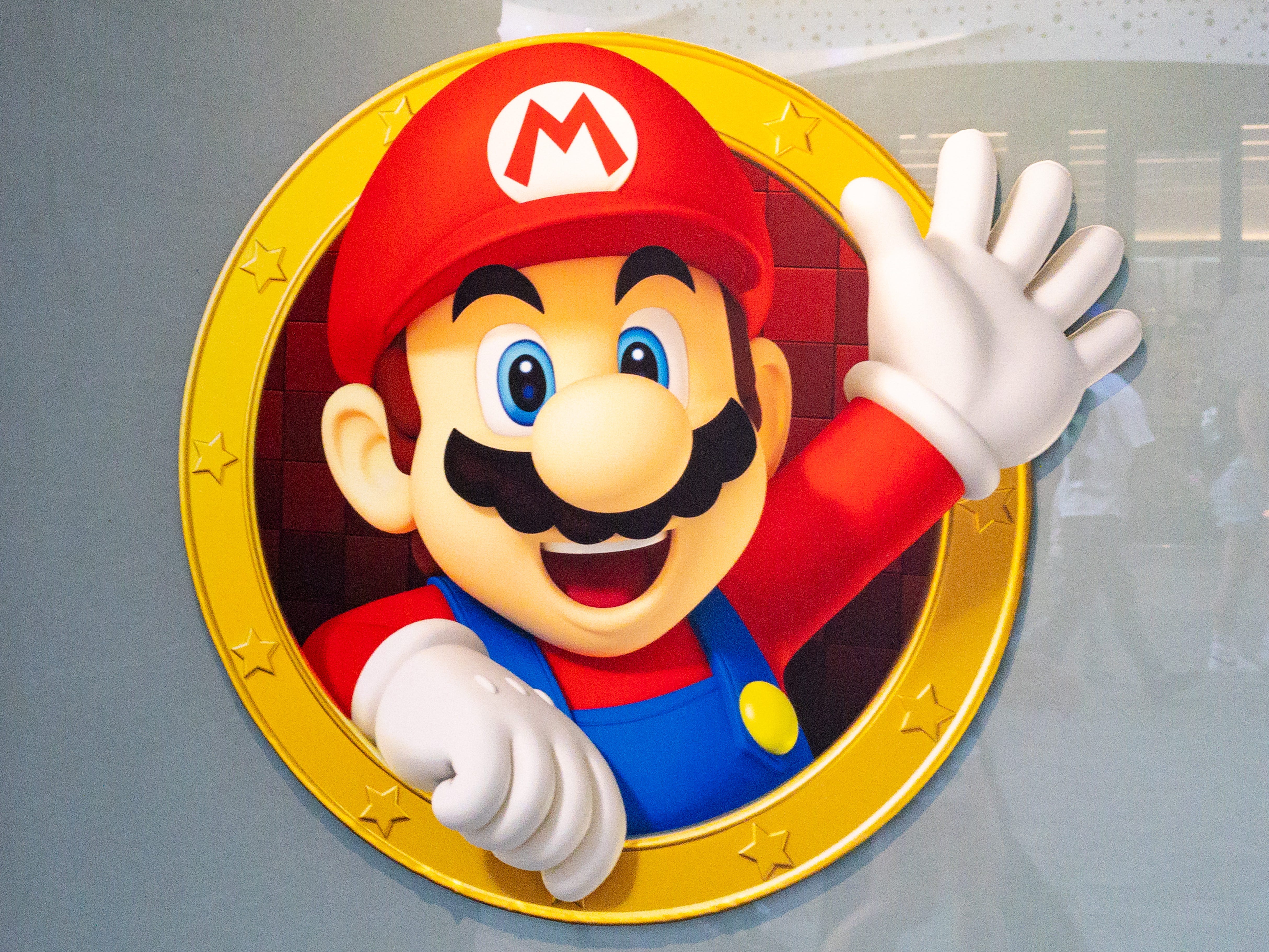 Universal Studios Hollywood promotes their upcoming Super Mario Bros themed 'Super Nintendo World' expansion to their theme park on the Universal CityWalk on September 26, 2022